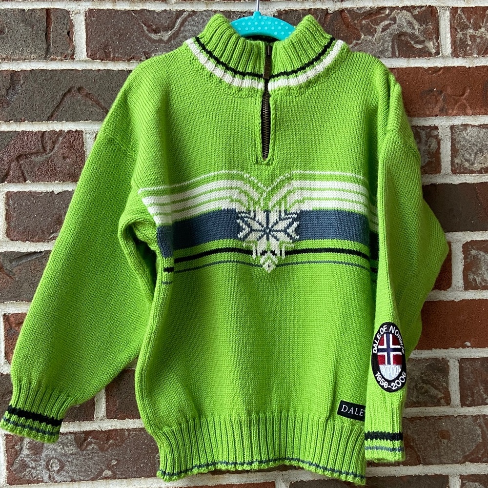 Dale of Norway Bright Green Nordic Sweater